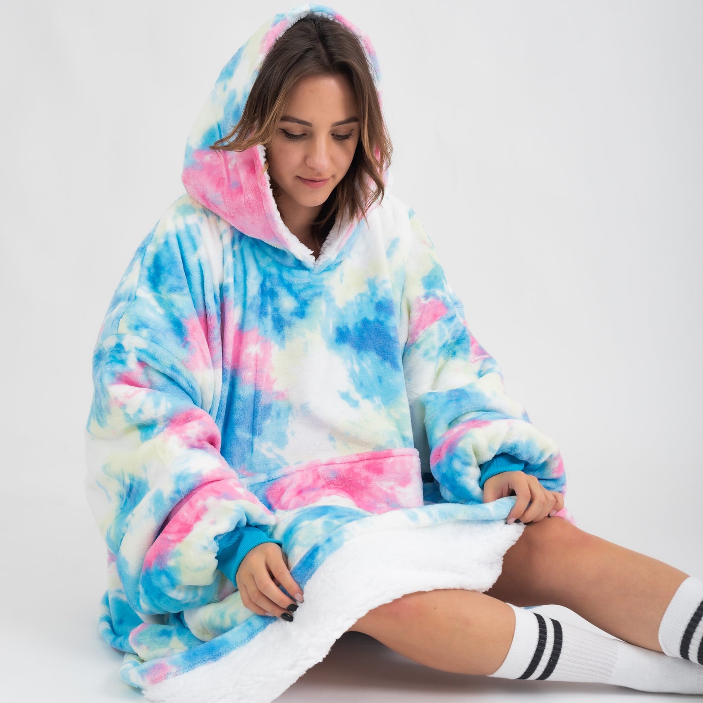 Türkiz Tie-Dye Puló